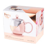 Shelby Glass and Rose Gold Teapot