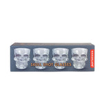 set of 4 skull shot glasses