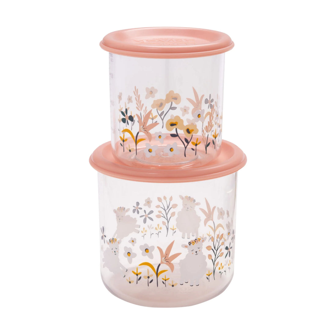 Snack Containers, Large (Set of 2) "Lily the Lamb"