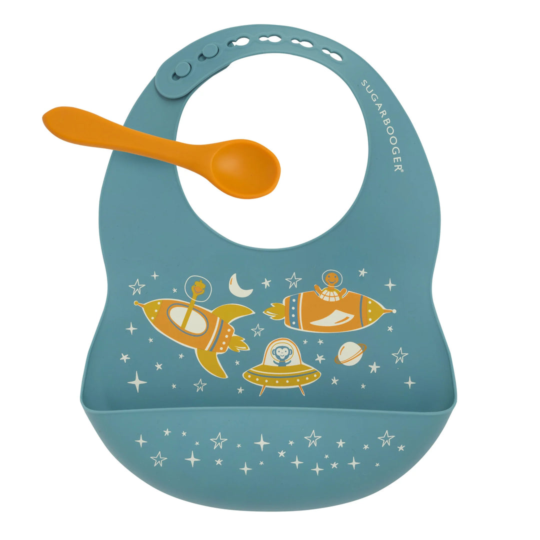 Zoom Fresh &amp; Messy Bib &amp; Spoon Set
