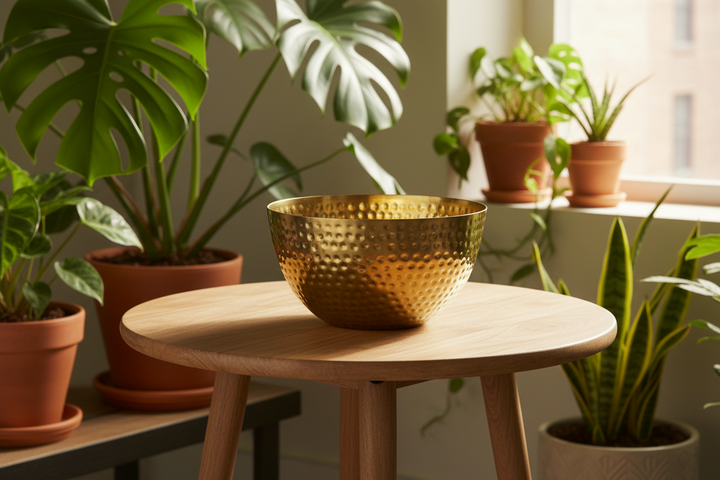 Hammered Brass Decorative Bowl