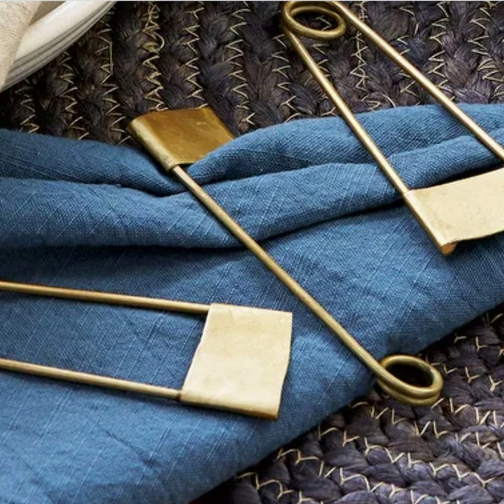 Safety Pin Napkin Rings, Set of 4