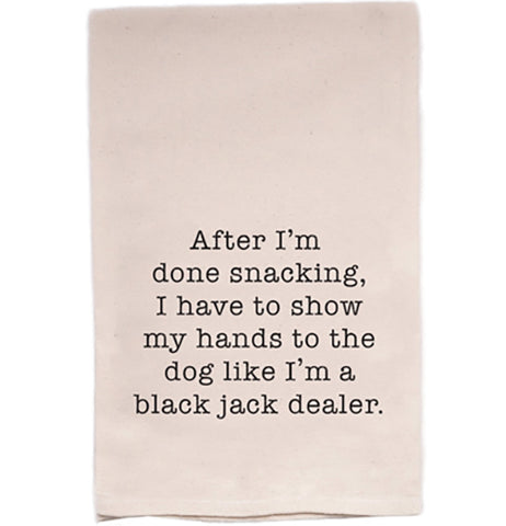 Black Jack Dealer Tea Towel