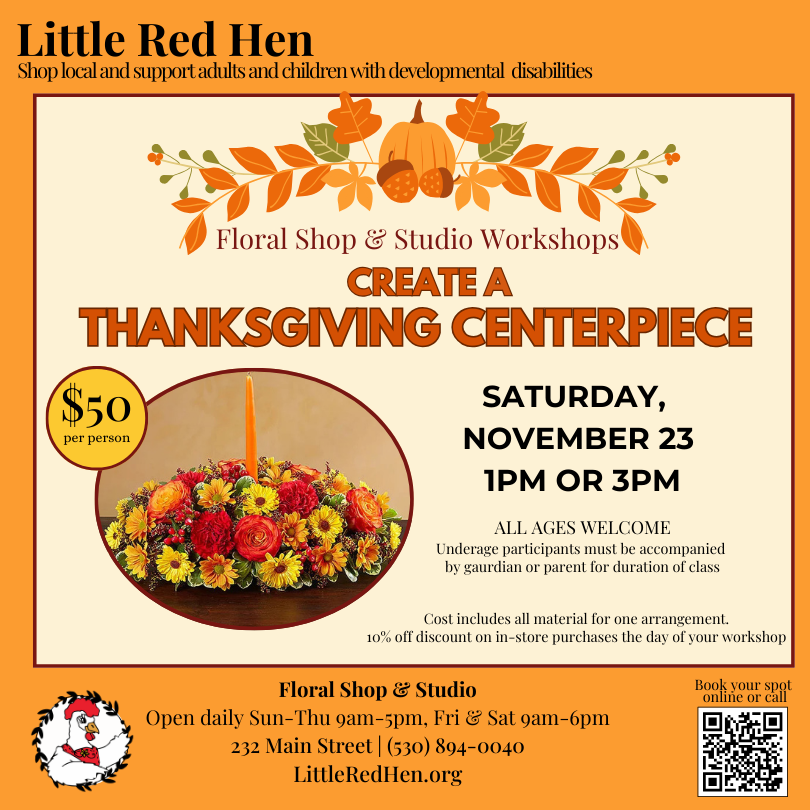 Floral Shop &amp; Studio: Thanksgiving Centerpiece Workshop