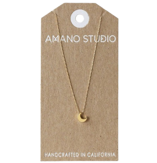 Tiny Crescent Moon Necklace
