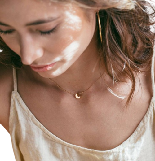 Tiny Crescent Moon Necklace