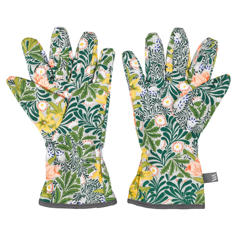 William Morris 'Bower' Patterned Cotton Garden Gloves