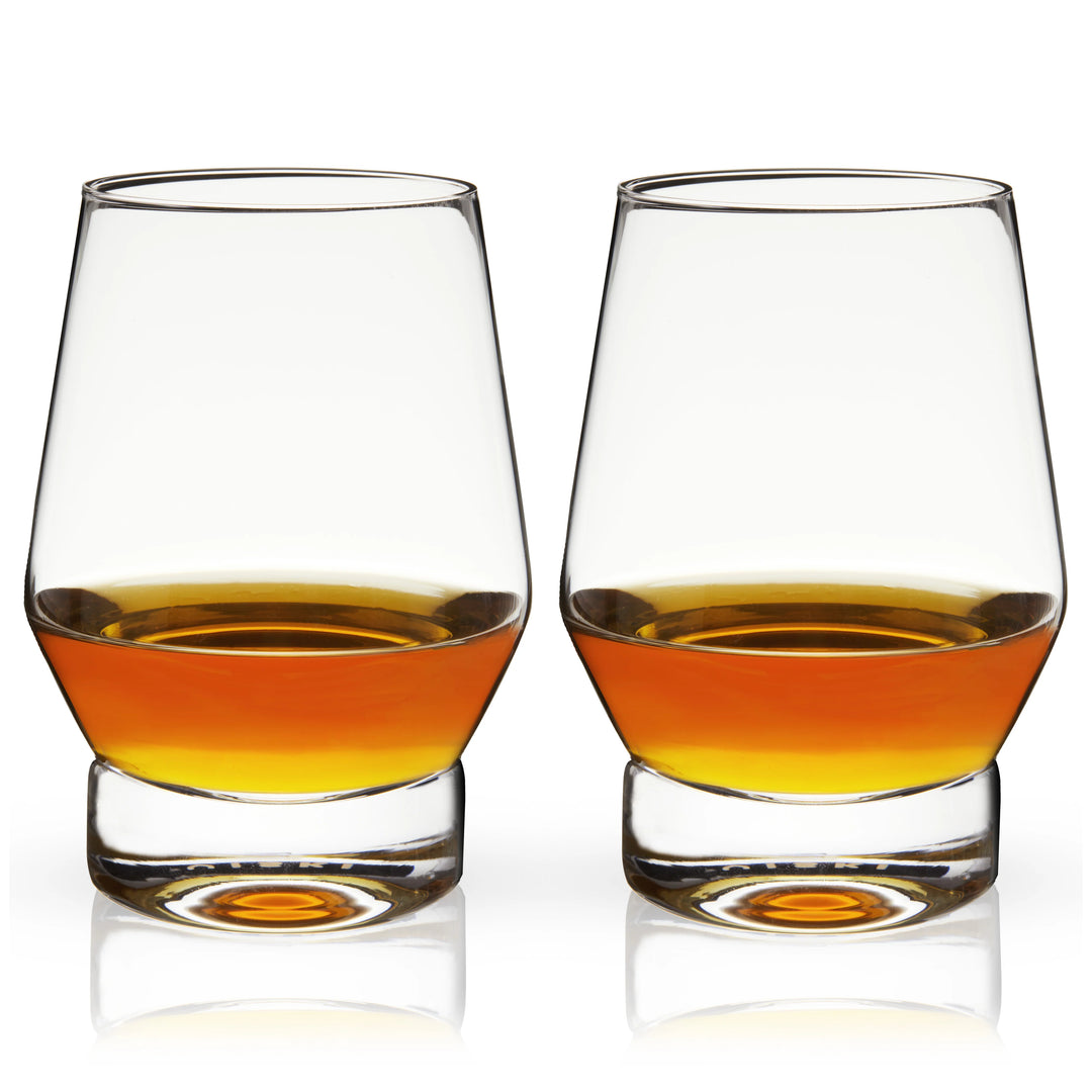 Heavy Base Crystal Whiskey Glasses