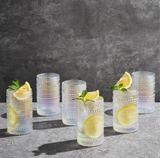 Hobnail Iridescent Beaded Highball Tumbler Glass