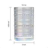 Hobnail Iridescent Beaded Highball Tumbler Glass