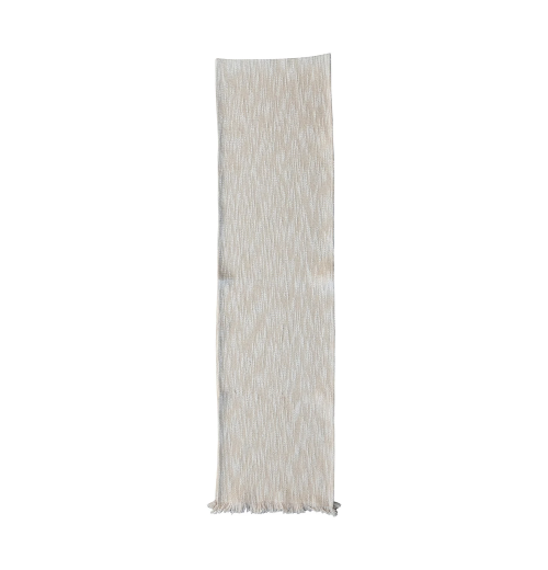 Shimmery Gold Woven Cotton Slub Table Runner
