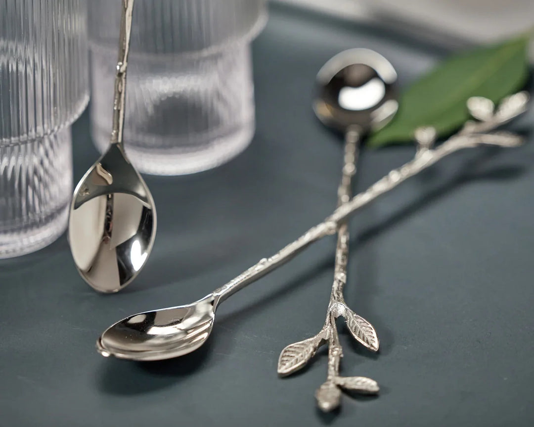 "Silver Leaf" Cocktail Spoon