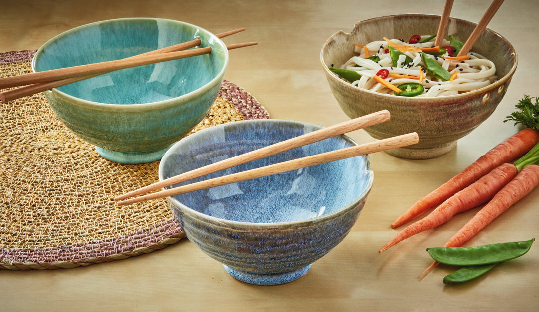 Akira Noodle Bowl Taupe Stoneware Everyday