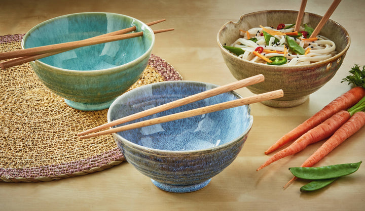 Akira Noodle Bowl Taupe Stoneware Everyday
