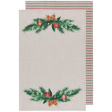 Deck The Halls Christmas Coordinated Dishtowels Set of 2