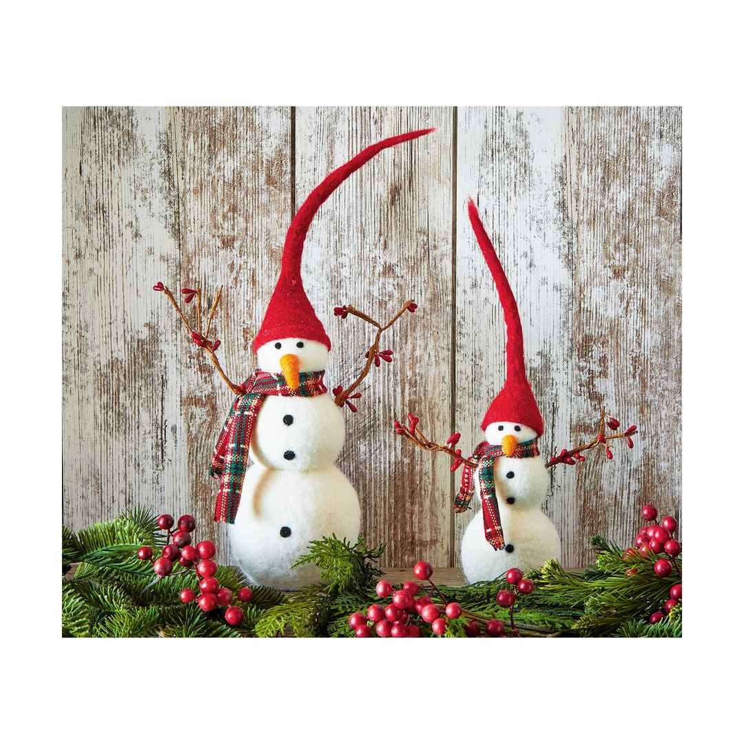 Snowman W/ Berry Branch Arms Small Multi Wool Christmas