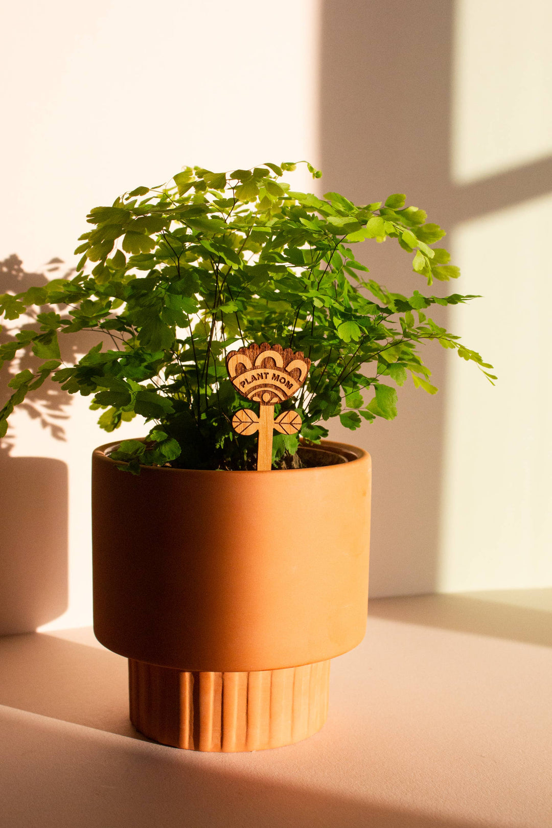 Plant Mom Wood Floral Plant Pick