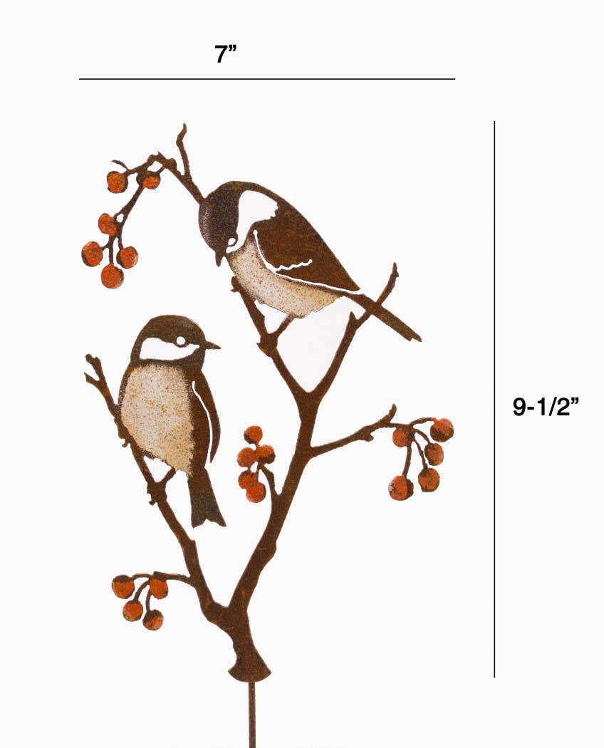 Chickadees &amp; Berries Pick -Painted