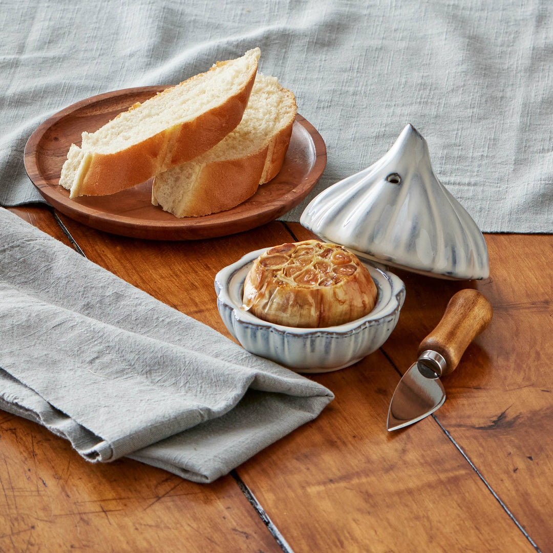 Bistro Garlic Roaster White Stoneware Everyday
