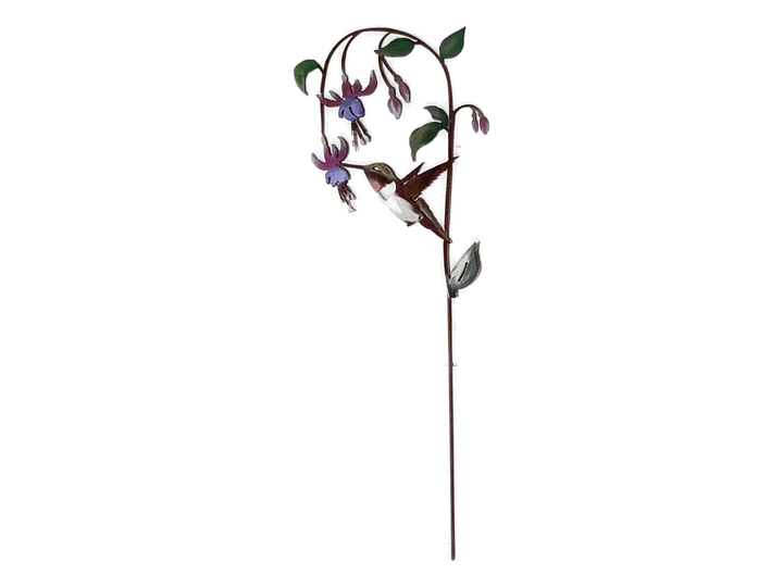 Hummingbird on Fuchsia Pick -Painted