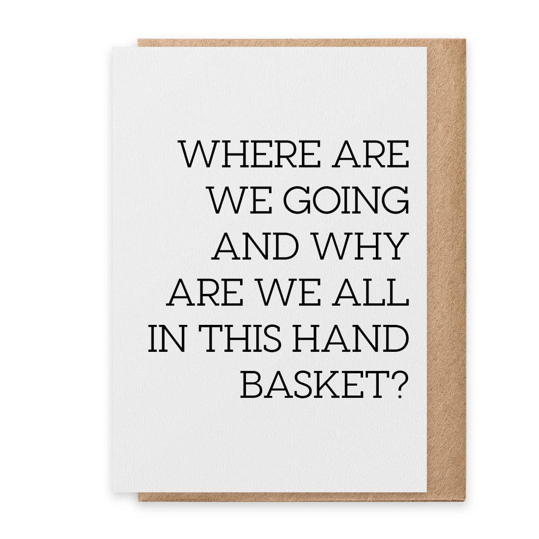 Hand Basket - Greeting Card