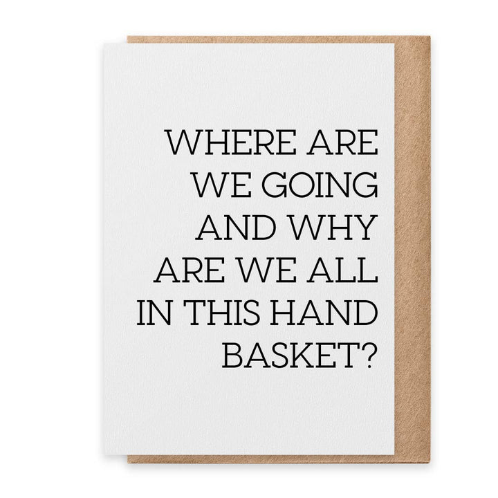Hand Basket - Greeting Card