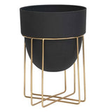 Black Planter With Stand