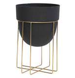 Black Planter With Stand