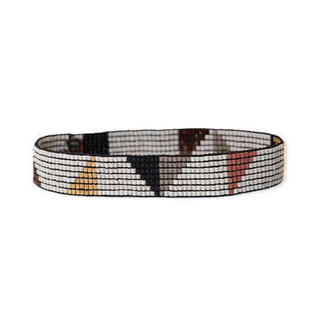 Alex Angles Beaded Stretch Bracelet Mixed Metallic