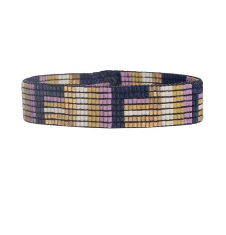 Alex Geo Stripe Beaded Stretch Bracelet