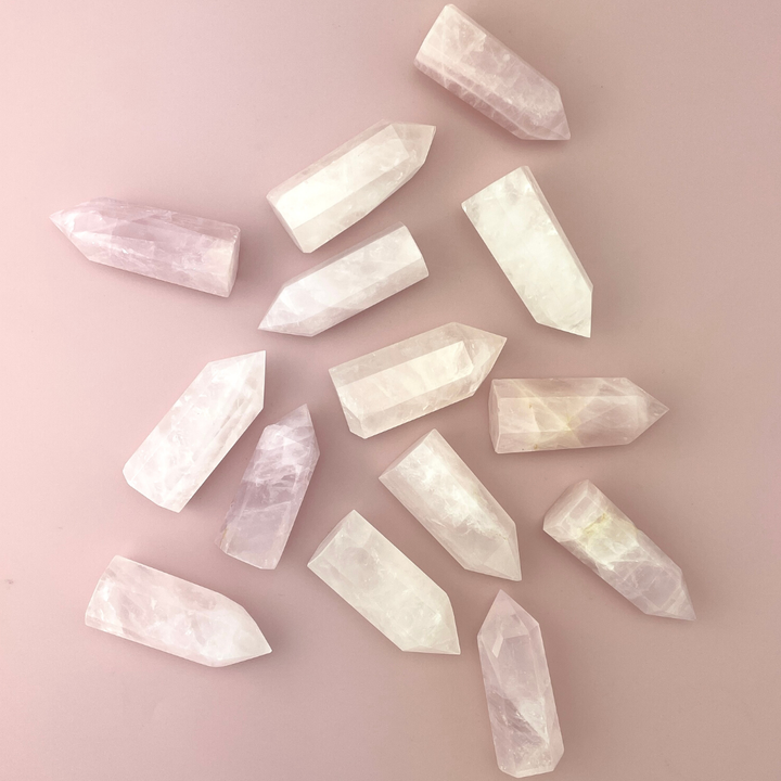 Natural Rose Quartz Crystal Point Spiritual Stone