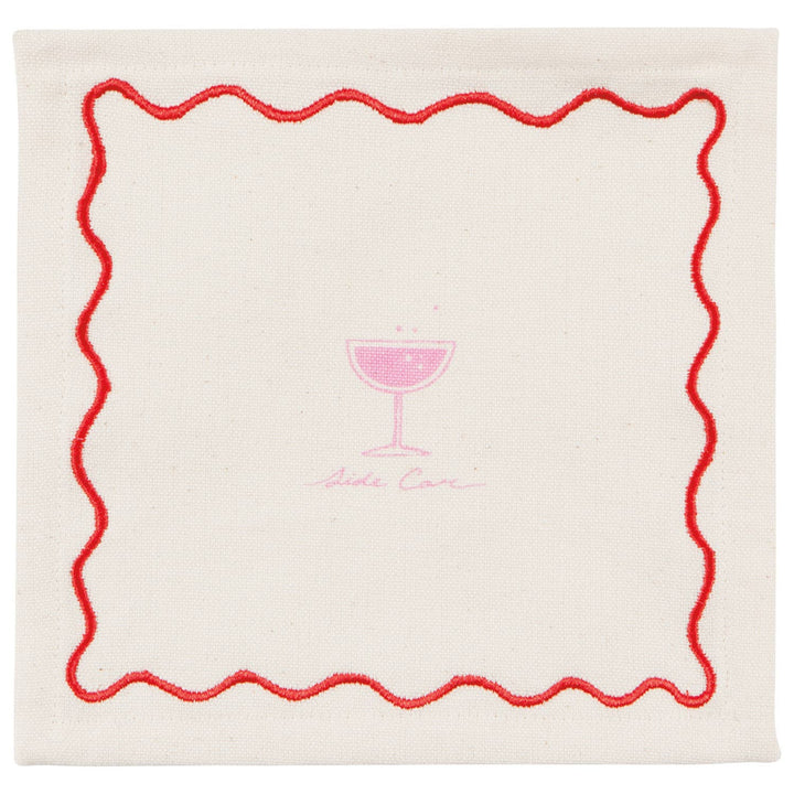 Happy Hour Cocktail Napkins Set of 4 Assorted: Off-White