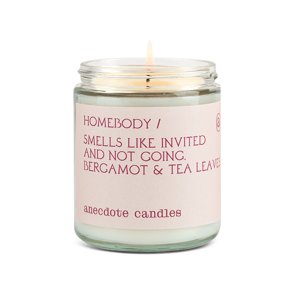 Homebody Candle (Bergamot &amp; Tea Leaves) Candle: 7.8 oz glass jar