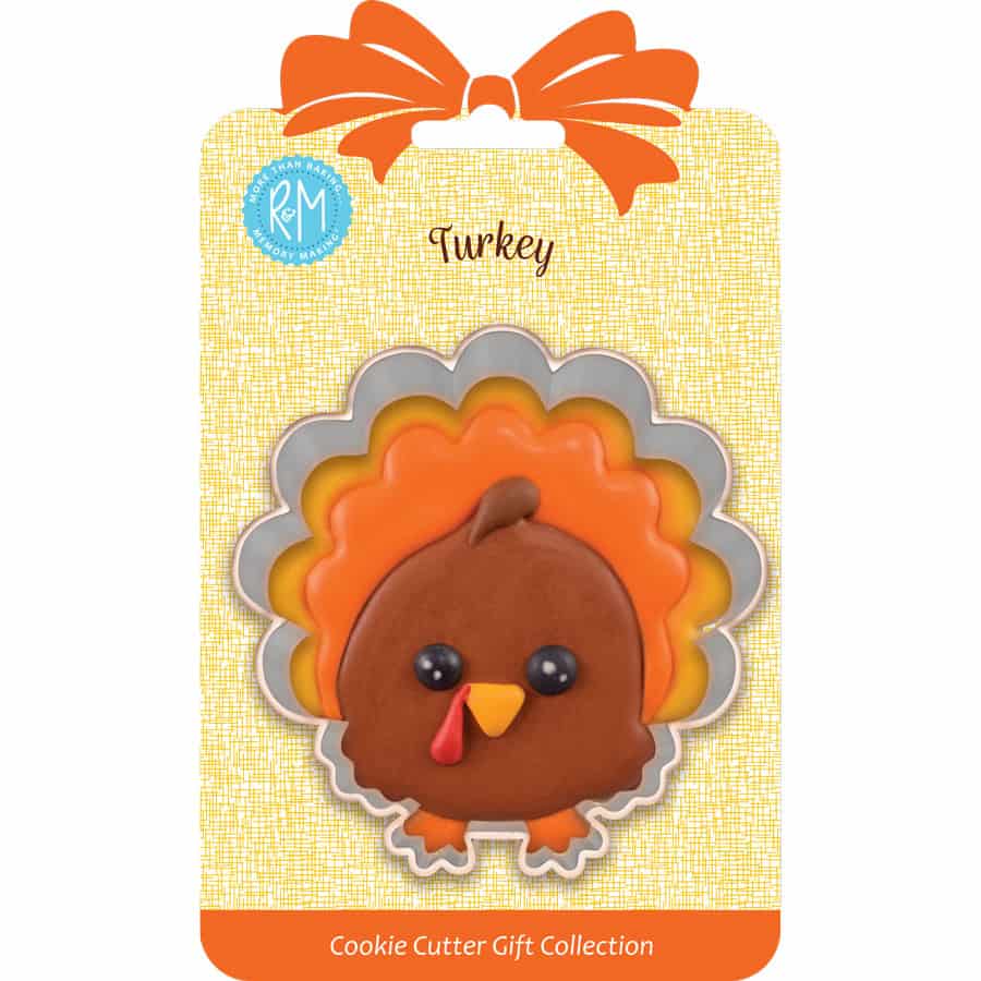 THANKSGIVING Turkey Cookie Cutter 3.5" Carded