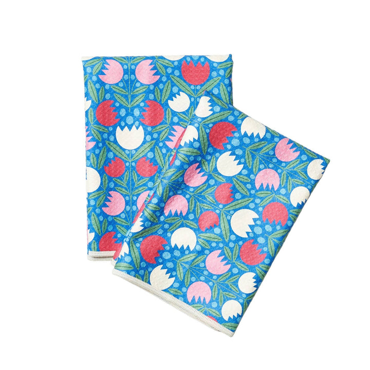 Double Duty (set of 2) reversible - RJW Spring Growth: Blue