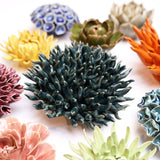 Ceramic Flower & Faux Succulent Collection 12: Flower Green