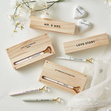 Wood Box with Gem Pen - Love Story