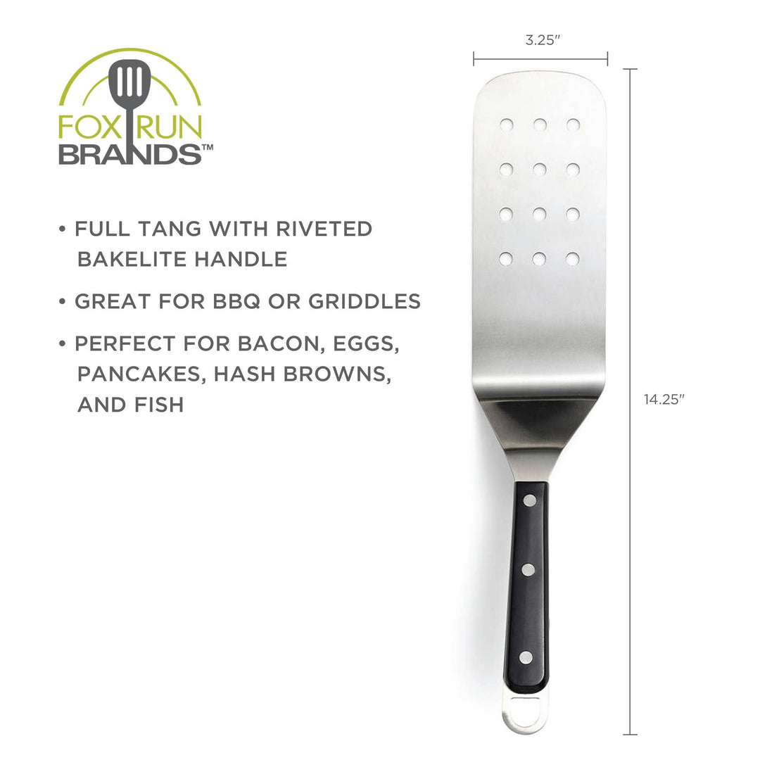 Fox Run Griddle Spatula Slotted, 14.76“ x 2.95” x 3.35"
