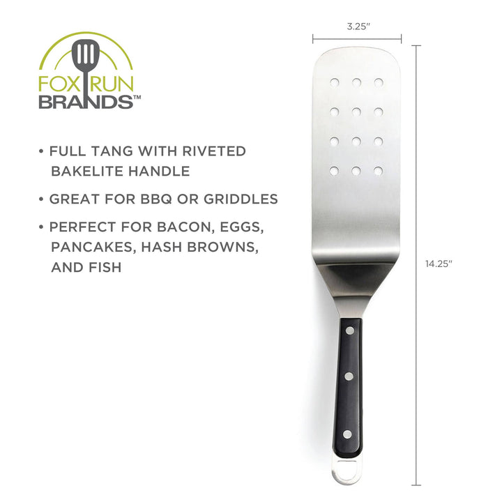 Fox Run Griddle Spatula Slotted, 14.76“ x 2.95” x 3.35"