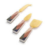 Galicia Marble Cheese Knives, Set of 3