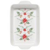 Poinsettia Christmas Baking Dish