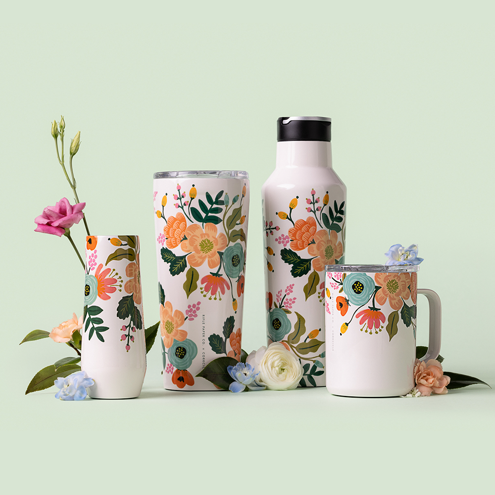 Sport Canteen - 20oz Rifle Paper - Gloss Cream Lively Floral