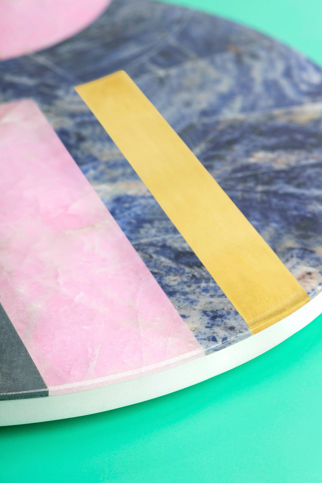 Round Colorful Marble Cheese Board, 12"