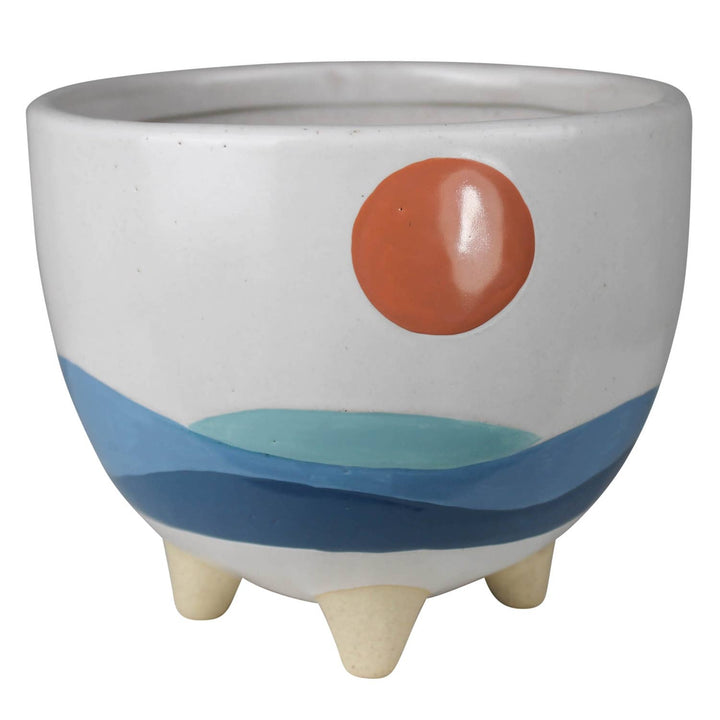 Seascape Cachepot, Ceramic: Ceramic / Multi