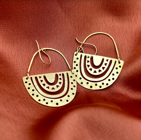 Handmade Ally Earrings: Gold Finish