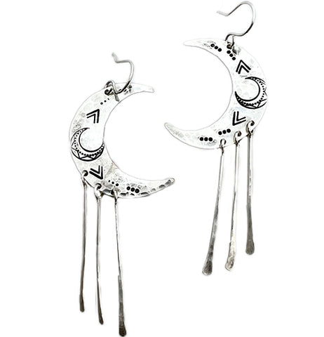 Handmade Silver Hunter Earrings