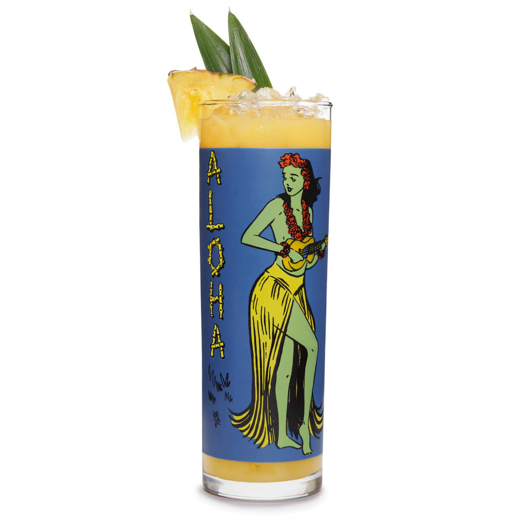 Libbey Tiki Kahiko Zombie Glass, Blue
