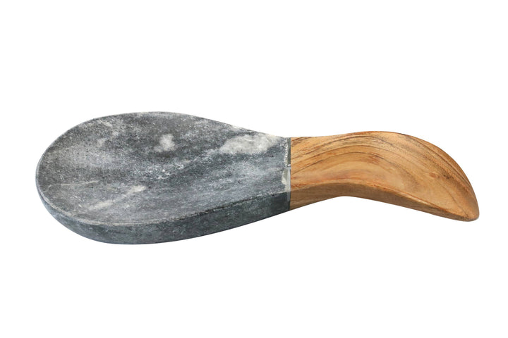 Marble &amp; Wood Spoon Rest