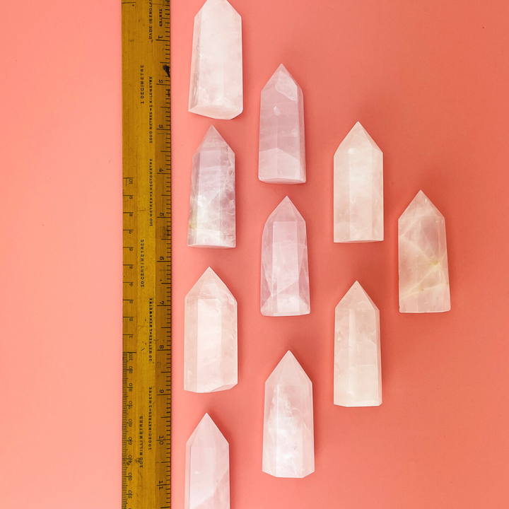 Natural Rose Quartz Crystal Point Spiritual Stone