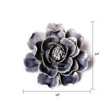 Ceramic Faux Flowers Succulents For Tabletop Or Wall Hangin: Peony Orange